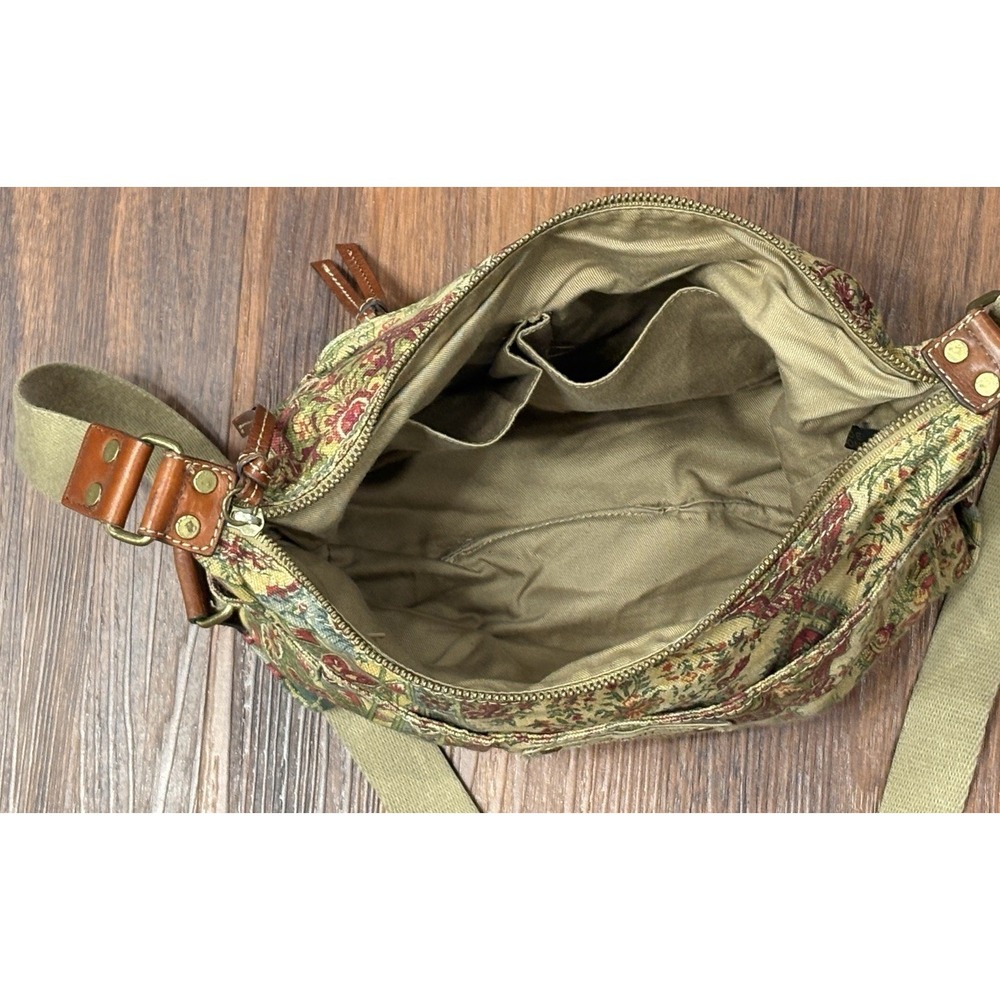 Fossil Medium Canvas Floral Shoulder Crossbody Bag Adjustable Vintage READ! - Picture 14 of 16